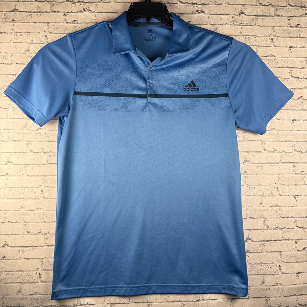 Adidas Men’s Primegreen Golf Shirt Blue Size M